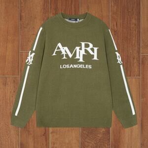 AMIRI Green Crew Neck Sweater